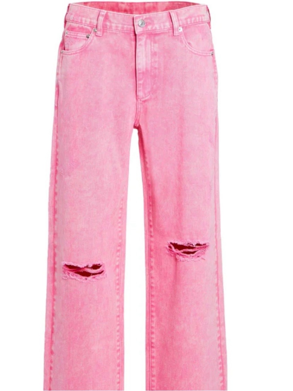 SEROYA upcycled distressed Straight-Leg Jeans